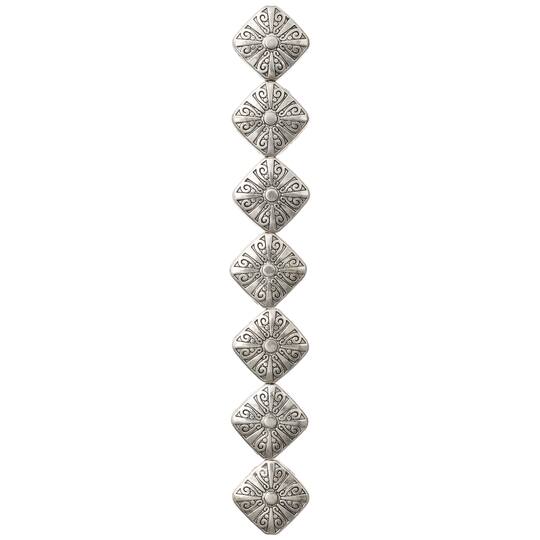 12 Pack: Sterling Silver-Plated Diamond Beads, 16mm by Bead Landing™